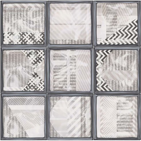20X20 37601 GLASS DEC WHITE MIX
