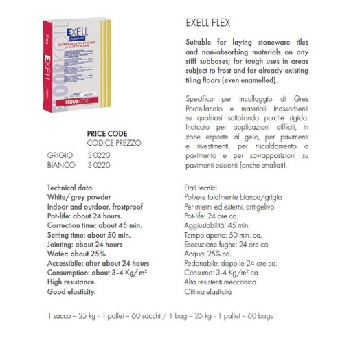 MAPEI GROUP EXELL FLEX GREY 25KG