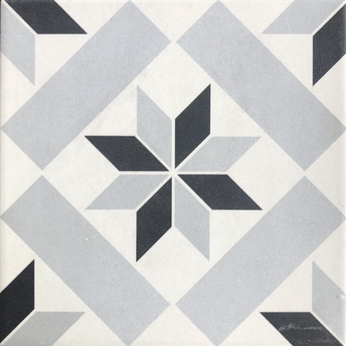 20x20 PATRIMONY 200 ETOILE NOIR BLANC