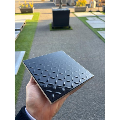 15x15 SX7H MARAZZI NERO LUCIDO MIX