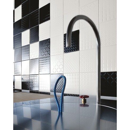 15x15 SX7H MARAZZI NERO LUCIDO MIX