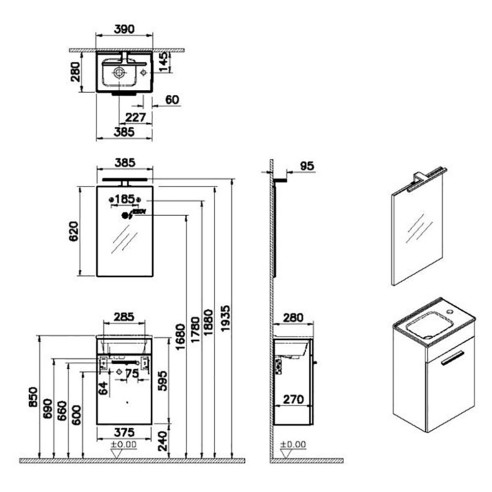 75064 SET MOBILE 40 CM CON ANTA CORDOBA