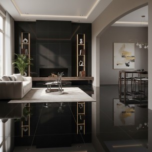 60x120 B&W BLACK HIGH-GLO RET